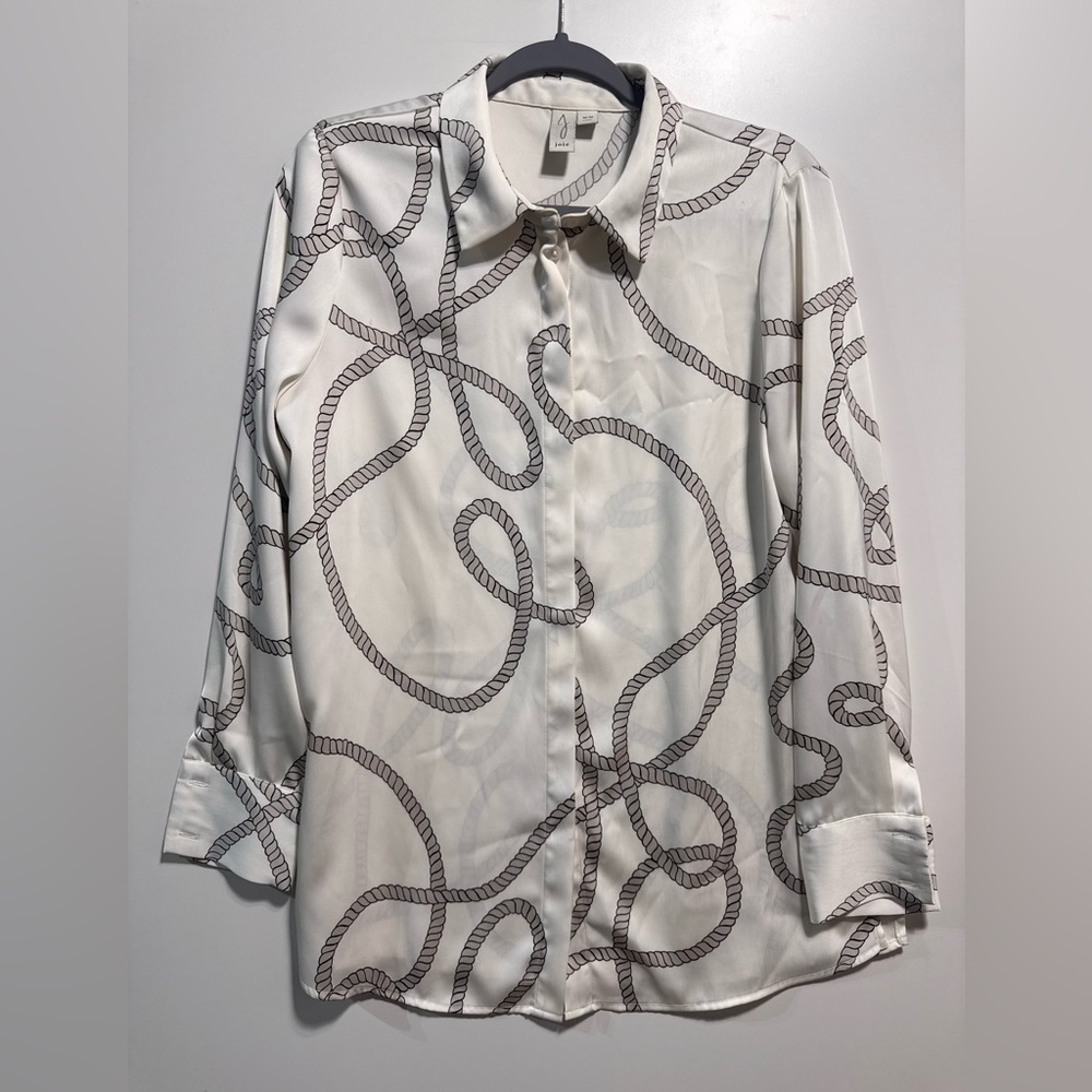 Joie Nautical Rope Button Down Blouse- Medium